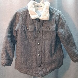 Grey Faux Wool Jacket